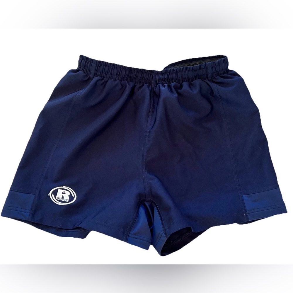 Ruggers Rugby Shorts Mens 34 Navy Blue Drawstring Inseam 4”
